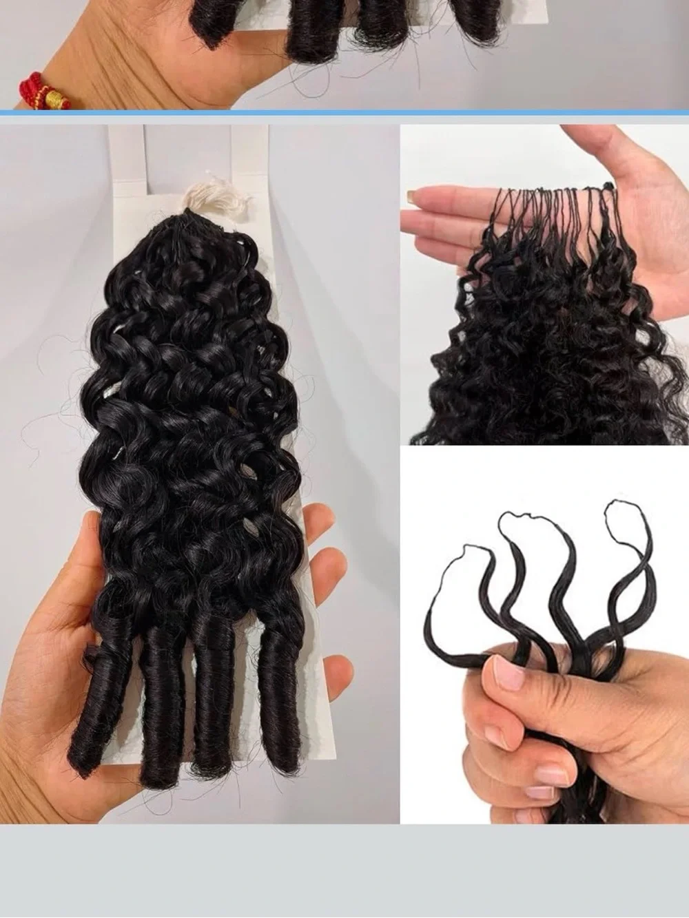 HUMAN HAIR Burmese Curly Crochet Human Hair 16inch 60g